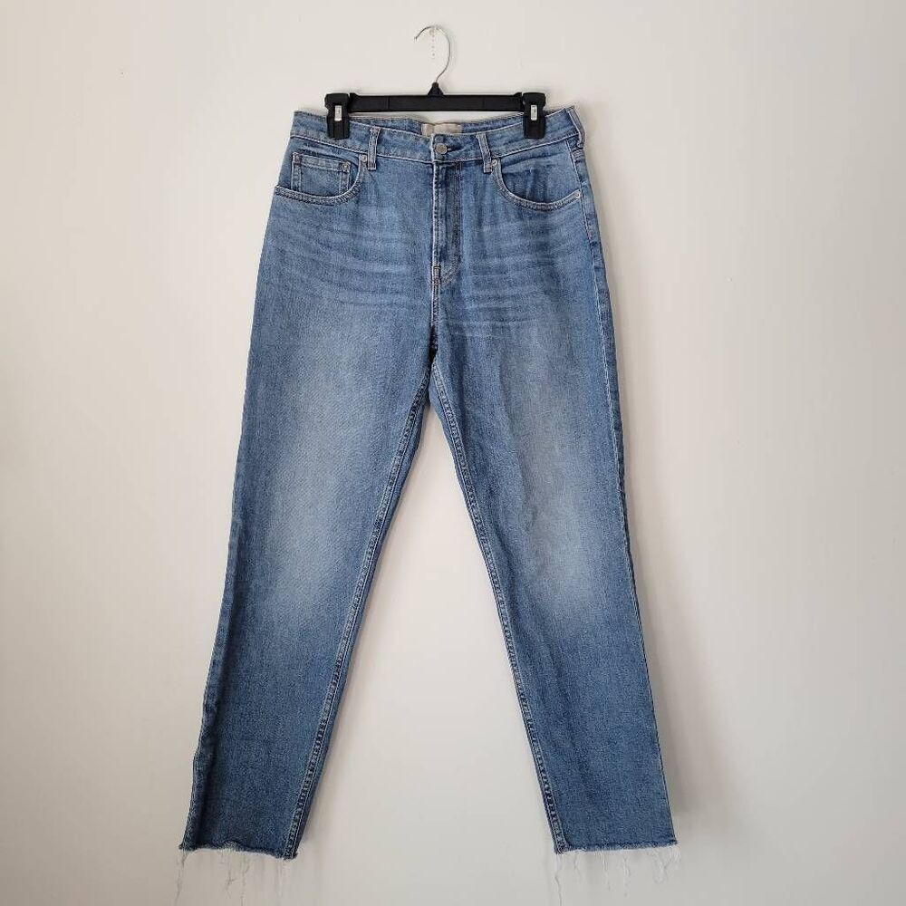 Everlane The Curvy Cheeky Straight Jeans Raw Hem Medium Wash Women’s 29 Regular